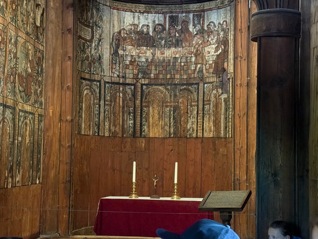 altar area of stave church
