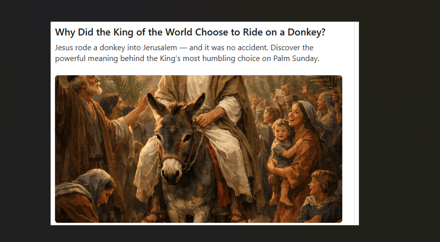 jesus on a donkey