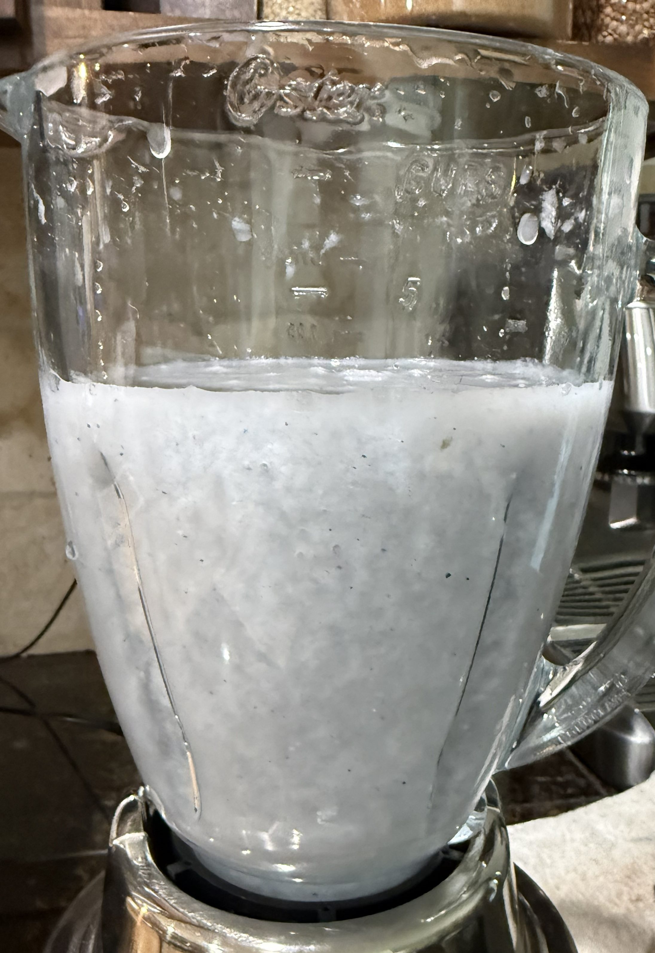 blended paper pulp in a blender